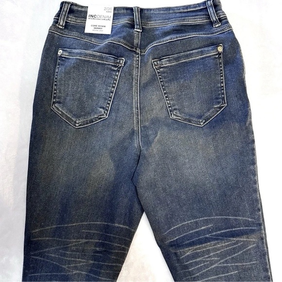INC Denim Mid Rise Skinny Crop Jeans 2/26 Light Indigo Faded Wash NWT - Picture 4 of 15